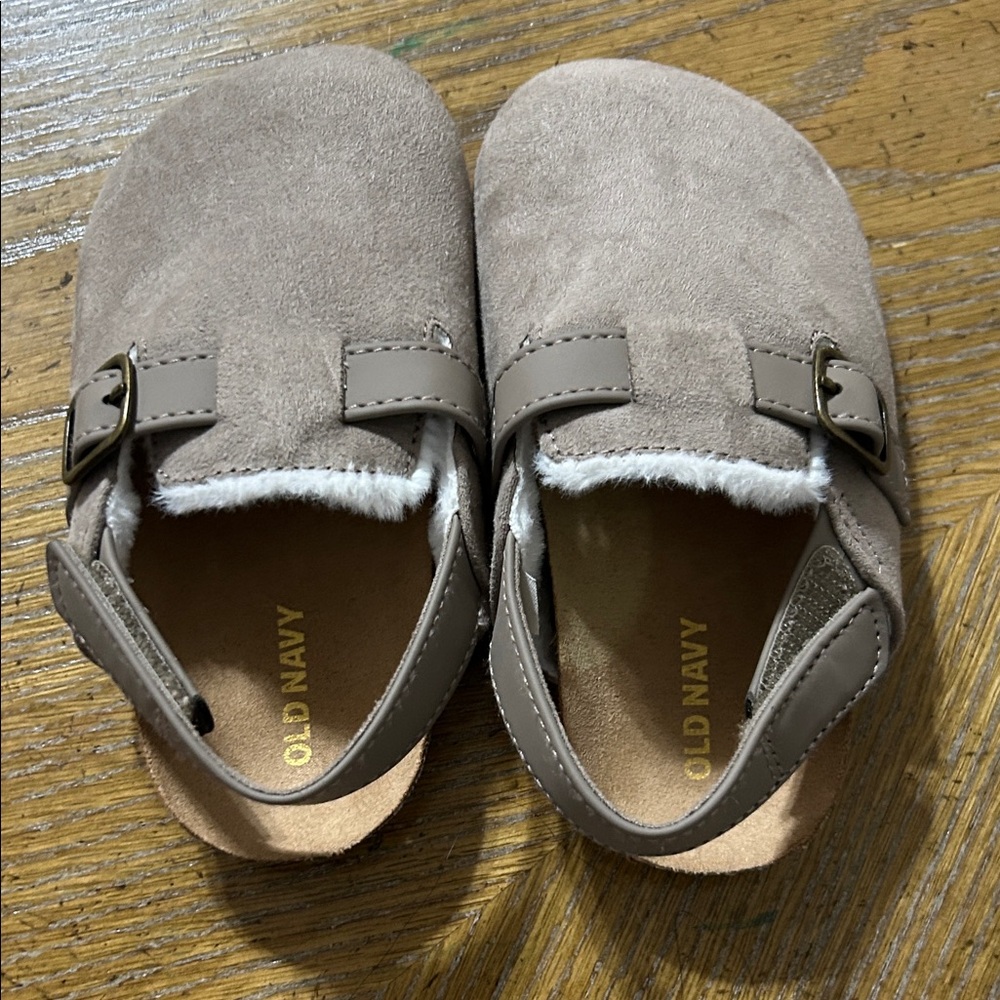 Old Navy Kids Taupe Suede Slippers